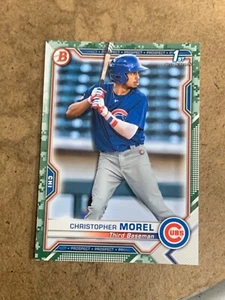 2021 Bowman Baseball 1st Bowman Camo Prospect Christopher Morel #BP-131 RC - Picture 1 of 2