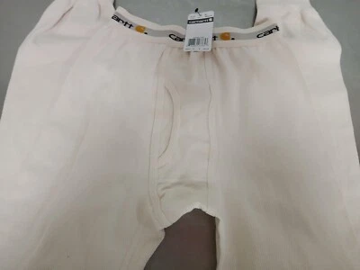 Pantalones Johns Largos de Algodón para Hombre Carhartt-NUEVOS CON ETIQUETAS Talla Pequeña-Blanco-#100640 Foto 1 de 4