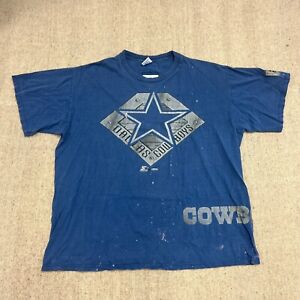 Vintage Dallas Cowboys Shirt Mens XL Blue 1990s Starter NFL Football