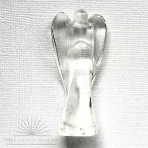MEDIUM Hand Carved Clear Quartz Crystal Angel 4.0cm 1.6inch High Casa Brazil - Picture 1 of 1
