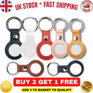 AirTag Case For Apple Air Tag Cover Tracker PU LEATHER Car Key Chain Ring Holder