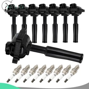 For Jaguar 1997-1998 XK8 4.0L Set of 8 Ignition Coils & Spark Plugs w/ 2-Pin - Picture 1 of 14