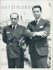 1933 Captain Francisco Yglesias Dr Amando Mencia of Cuba Press Photo - Picture 1 of 2