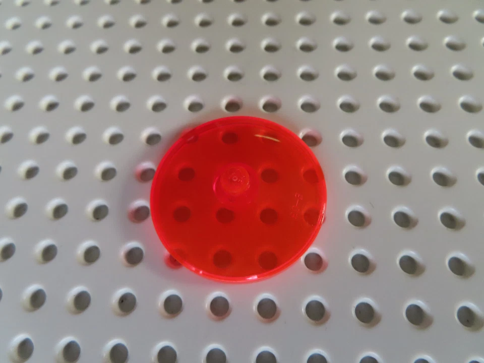 Lego 1 x Radar Sat Schüssel Teller 3960 4x4 transparent neon orange - Bild 1 von 1