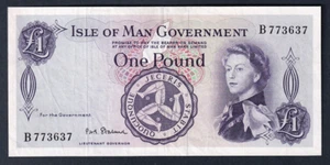 Isle of Man P-25b. (1961) One Pound.. Stallard signature.. gVF - Imagen 1 de 2