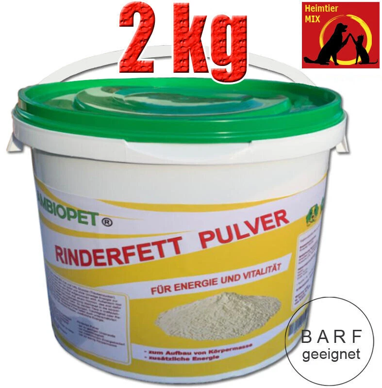 Ambiopet Rinderfett-Pulver 2kg Rinderfettpulver grau Energie Hund & Katze Barf - Bild 1 von 1