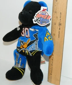 LOONEY TUNES DAFFY DUCK VTG AOL JEFF GREEN #30 Nascar Teddy Plush BEAR New W tag - Picture 1 of 7