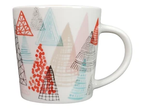 Starbucks 2018 Mug 14 Oz Modern Christmas Tree Red Black Green Trees - Picture 1 of 5