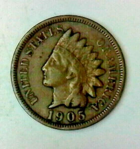 Bonito centavo indio 1905 de grado superior - Imagen 1 de 2