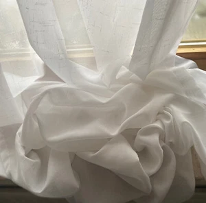2 Stck. Ikea weiße Gardinen Voile Transparent Wohnzi. Schlafzi. usw. 260x230 cm - Bild 1 von 3