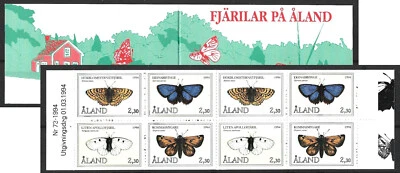 Aland 1994.  Butterflies. Booklet, 2 Sc# 78-81,  MNH - Image 1 of 3