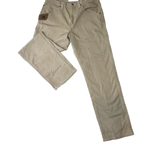 Wrangler Riggs Technician Pants Mens Size 34x32 Ripstop Cotton Workwear Khaki - Picture 1 of 11