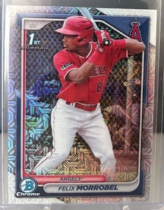 Felix Morrobel 2024 Bowman 1st Chrome Mojo Refractor #BCP-121 Los Angeles Angels - Picture 1 of 2