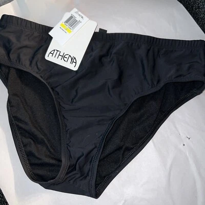 Parte inferior de natación Athena Solids cintura media negra talla M 3306 Foto 1 de 4