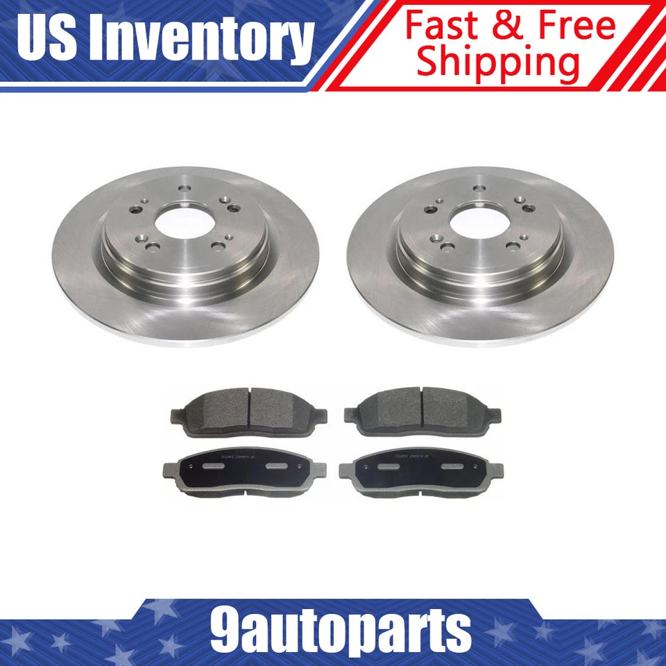 Rotores de freno traseros y pastillas de freno de cerámica para Acura RLX 2014-2016 Foto 1 de 4