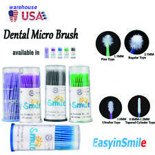 100 Pcs Dental Micro Brush Disposable Materials Tooth Applicators 0.8-2.5 mm  