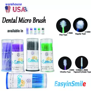 100 Stck. Dental Micro Bürste Einweg Materialien Zahn Applikatoren 0,8-2,5 mm - Bild 1 von 5