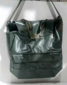 VINTAGE ? Army Military Rubber Rubberized Backpack Pouch Bag Surplus Green F26 - Picture 1 of 9