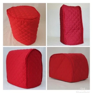 Red Quilted Double Faced Cotton Appliance Cover - Picture 1 of 16