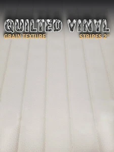 Quilted Vinyl Grain Texture STRIPES 2" with 3/8" Foam Backing Upholstery  - Picture 1 of 4