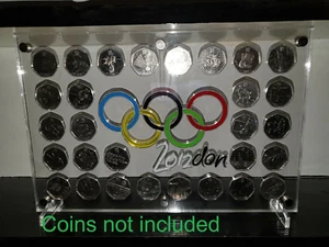 Olympic 50p coin stand holder display acrylic No coins included - Picture 1 of 2