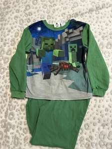 Boys Pajamas 2 Pc Fleece/Flannel  Pants Long Sleeves Kids Set Sz 8 T6 - Picture 1 of 5