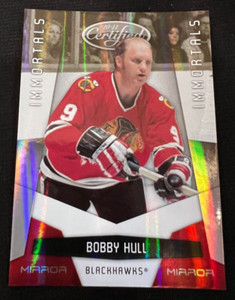 BOBBY HULL 2010-11 Panini Certified Mirror Red Immortals #153 NHL HOF #234/250