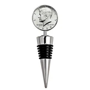 NEW JFK 1964 First Year of Issue Half Dollar Coin Wine Stopper 15203 - Picture 1 of 1