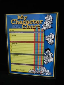 Preschool Chore Chart / Christian Character Laminated  Use w. Abeka, BJU, etc - Imagen 1 de 3