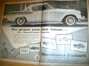 1956 Studebaker Golden Hawk over-size-mag 2p car ad- Poster-size- 15.5" by 22" - Picture 1 of 1
