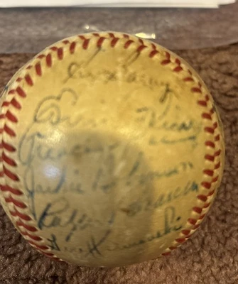 1950 Brooklyn Dodgers Equipo Firmado Béisbol Psa Jackie Robinson Roy Campanella Foto 1 de 4