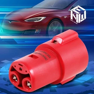 For Tesla J1772 Portable Charging Adapter 60A 250V AC Charger Model S 3 X Y Red - Bild 1 von 8