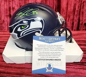 SEATTLE SEAHAWKS GREG OLSEN BECKET COA AUTO Signed AUTOGRAPH SPEED Mini Helmet - Picture 1 of 13