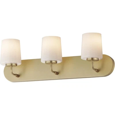 Luz de tocador de baño Maxim Lighting 12893WTNAB Durham latón envejecido natural Foto 1 de 4