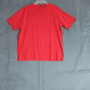 Vintage Hugo Boss Hemd Herren XL Rot Gerippt Kurzarm Preppy Designer 90s Y2K - Bild 1 von 9