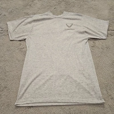 Medium M US Air Force USAF Reflective PT Silver Short Sleeve Gray T-Shirt shirt - Image 1 of 4