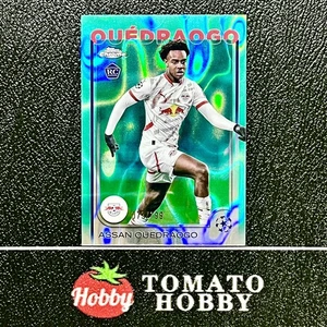 TOPPS CROMO UEFA 2024-25 ASSAN OUEDRAOGO RC/199 REFRACTOR DE LAVA AQUA LEIPZIG - Imagen 1 de 2