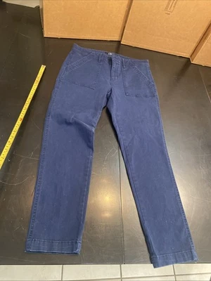 Pantalones de mezclilla elásticos Chaps azules de 5 bolsillos de pierna recta para mujer talla 6P Foto 1 de 4