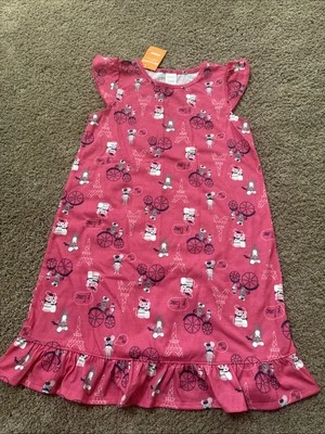 NWT Gymboree Girls PJs Paris Mouse Mice Dress NightGown Size M 7 8 - Image 1 of 2