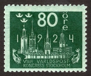 SCHWEDEN 1924, SC-208, ss postfrisch** 80o U.P.U, scv 65,00 $ *Bay Briefmarken* - Bild 1 von 2