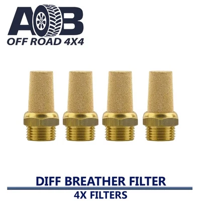 4x DIFF BREATHER FITTINGS UNIVERSAL 4WD 4X4 BRONZE - image 1 of 2