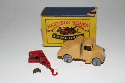 MATCHBOX LESNEY #13A BEDFORD WRECK TOW TRUCK, METAL WHEELS, BOXED TYPE B - Image 1 of 4