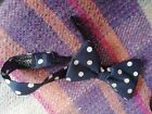 AKCO SILK NAVY BLUE LARGE SPOT  BOW TIE - SEE OTHERS - I COMBINE POSTAGE