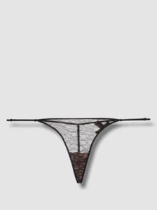 $118 Kiki De Montparnasse Women's Black Enchante lace G-string Size L - Picture 1 of 3