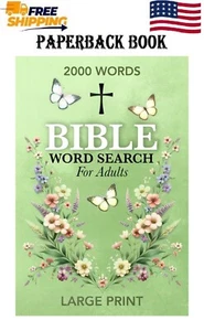Bible Word Search Large Print: Inspiring Christian Wordfind Puzzles for Ad - NEW - Picture 1 of 2