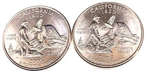 # C2886 CALIFORNIA STATEHOOD QUARTERS, P & D from MINT ROLLS - Picture 1 of 2