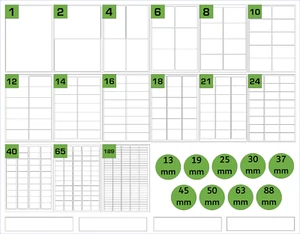 Leere weiße rechteckige & runde kreisförmige Etiketten - Tintenstrahllaser A4 Blatt Etiketten* - Bild 1 von 26
