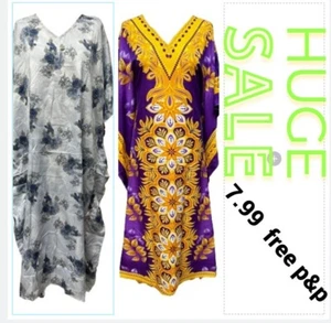 Free Size Kaftan Cover up fits 16,18,20,22,24,26 - Picture 1 of 33
