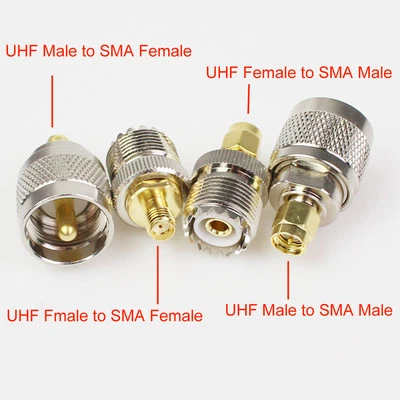 4x PL259 SO239 Connector Kits UHF SMA Male Female Adapter Antenna Test Converter - Image 1 of 4