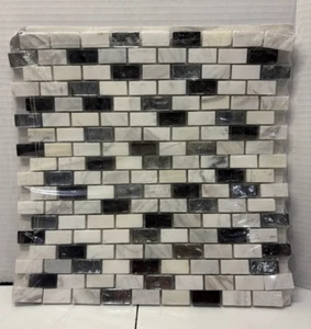 Azulejo de mosaico de hielo polar #99584 - 12 pulgadas x 12 pulgadas (lote de 8 hojas) salpicadero - NUEVO - Imagen 1 de 6